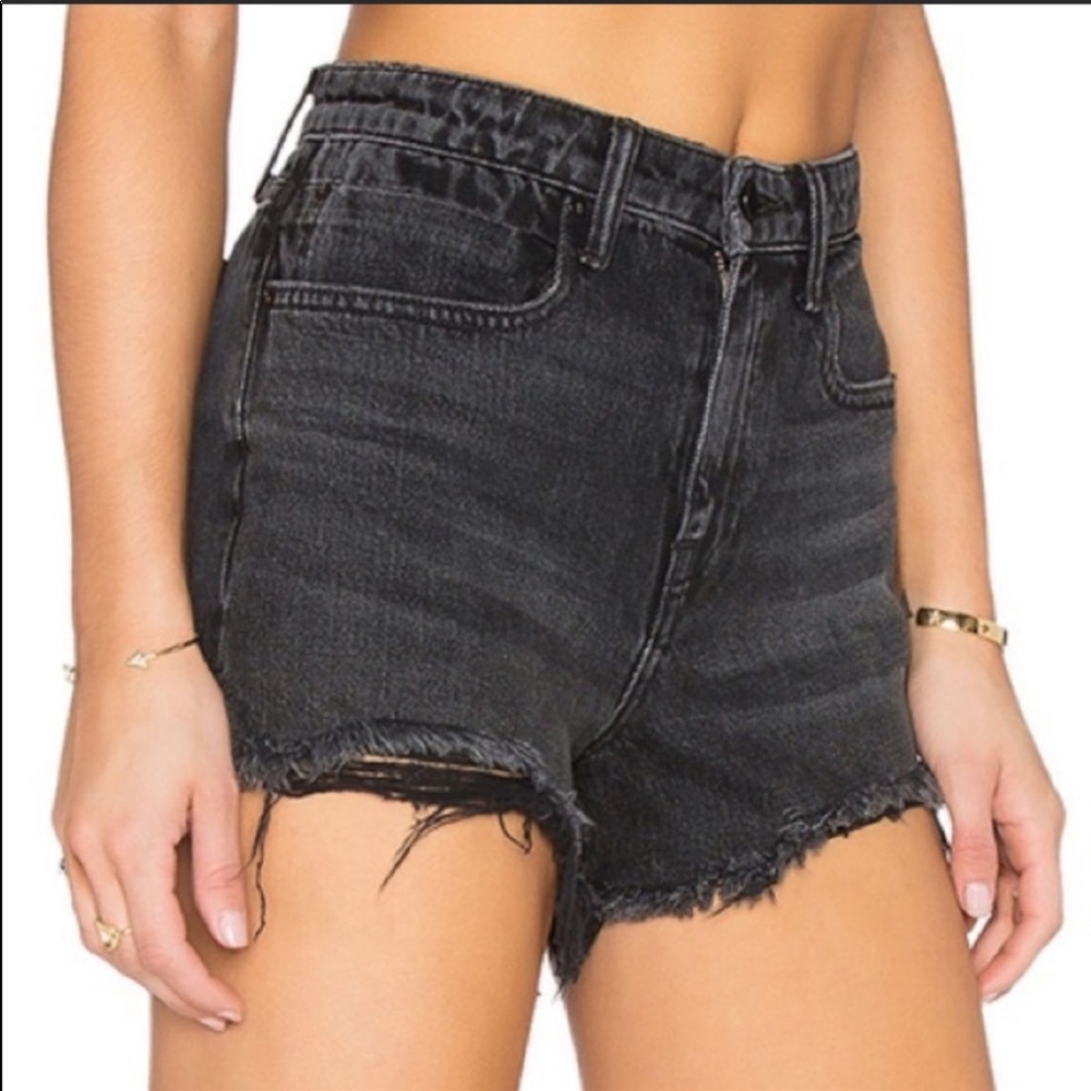 Alexander Wang Bite Jean Shorts Black Fade
